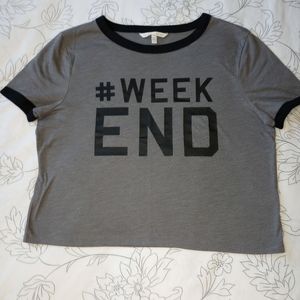 Victoria's Secret Size Large Printed Tee #Week End